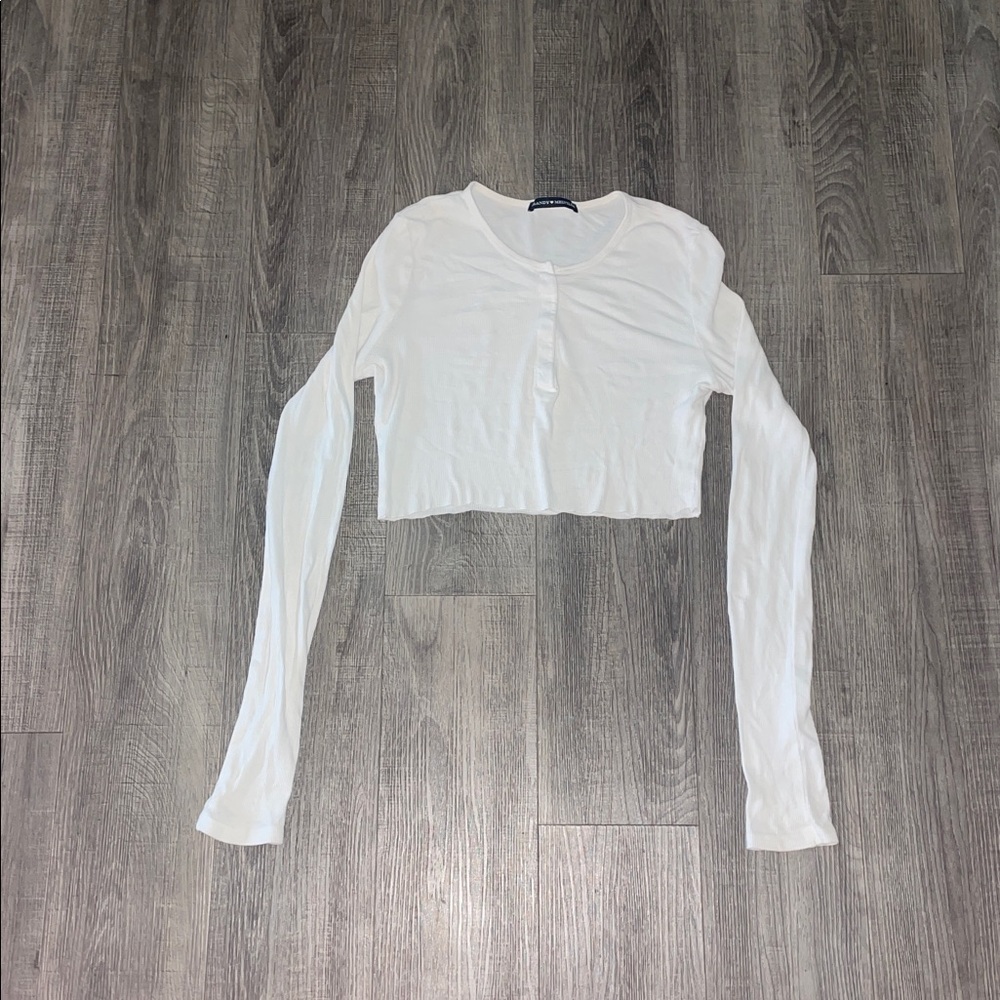 Brandy Melville White Long Sleeve Tee
